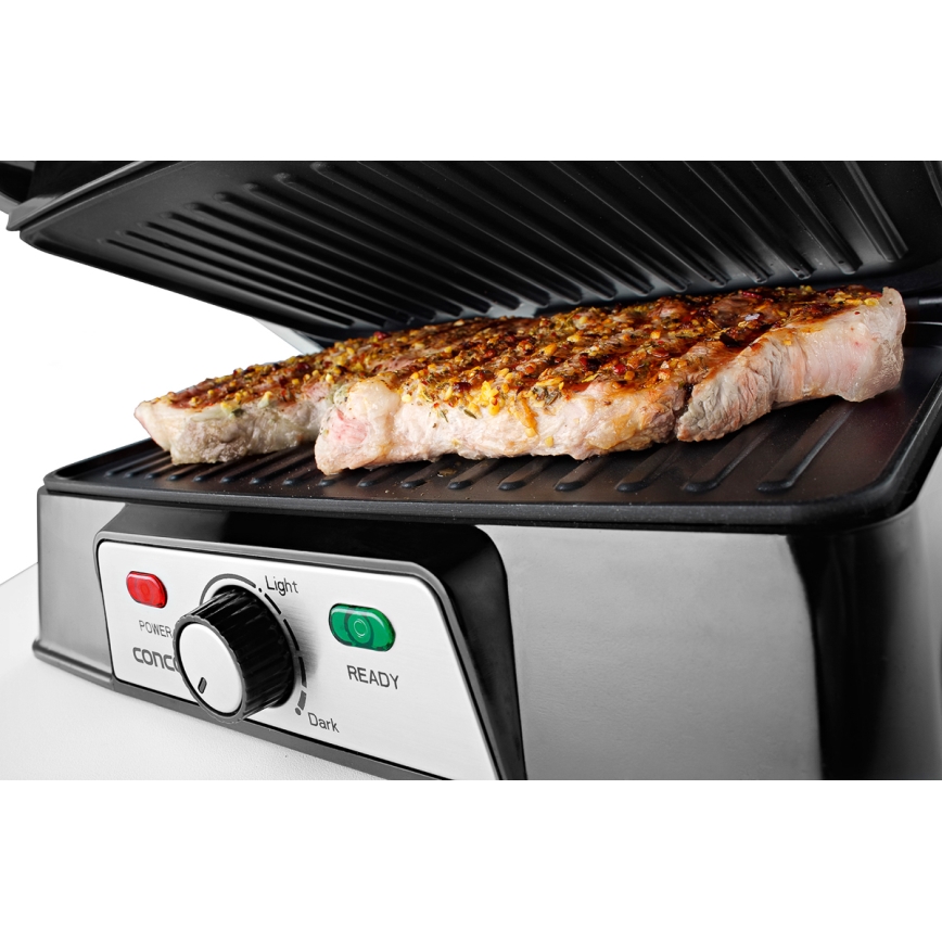 Concept ge2005 - Kontaktigrilli 1500W/230V ruostumaton/musta