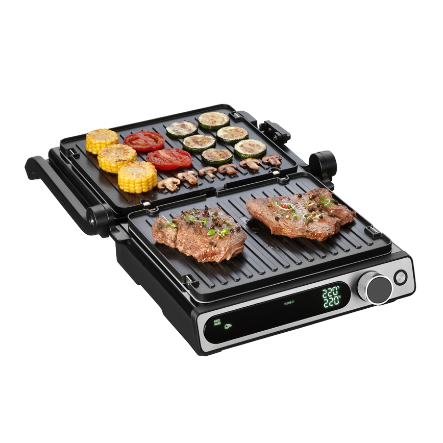 Concept ge3500 - Kontaktigrilli lämpötila-anturilla 2000W/230V musta