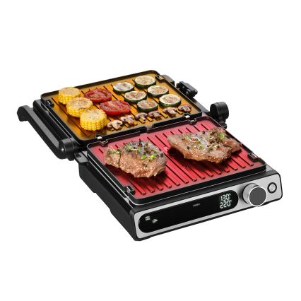 Concept ge3500 - Kontaktigrilli lämpötila-anturin kanssa 2000W/230V musta