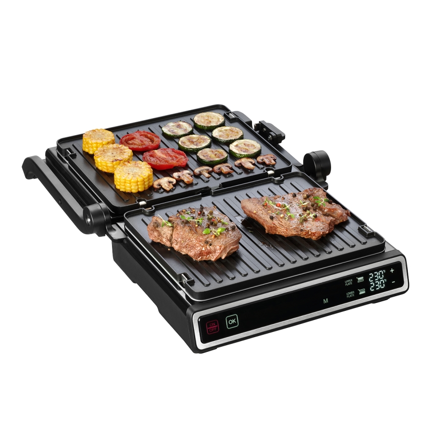Concept ge3550 - Kontaktigrilli lämpötila-anturilla 2000W/230V musta