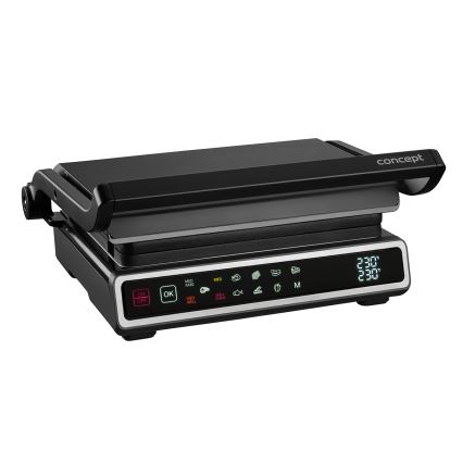 Concept ge3550 - Kontaktigrilli lämpötila-anturilla 2000W/230V musta