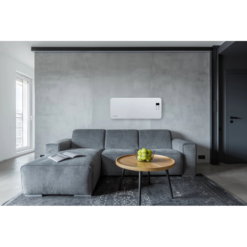 Concept KS4000 - Sähköinen suoralämmitin/konvektori 1000/2000 W IP24 valkoinen + kaukosäädin