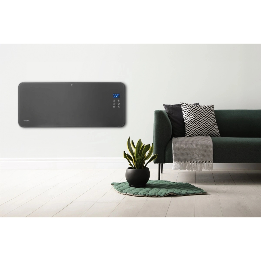 Concept KS4100 - Älykäs suora sähkölämmitin/konvektori 1000/2000W Wi-Fi IP24 harmaa