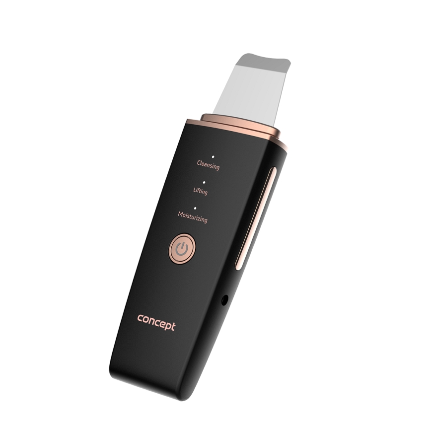 Concept PO2060 - Kosmeettinen ultraäänislastalla PERFECT SKIN 3,5W/5V USB 500 mAh IPX6 musta