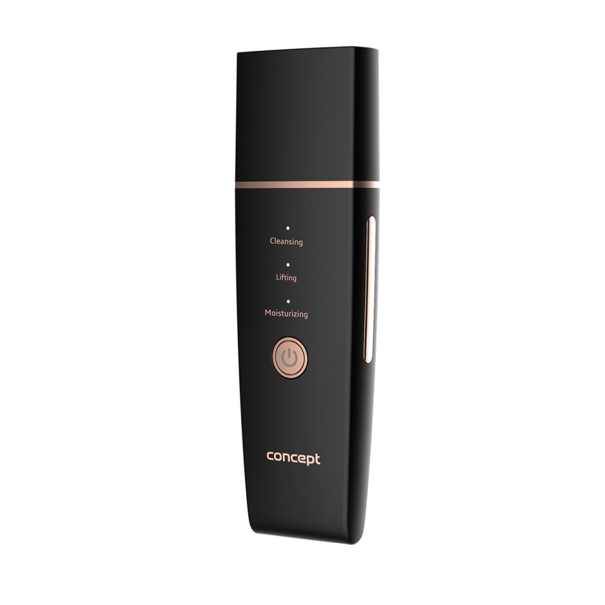 Concept PO2060 - Kosmeettinen ultraäänislastalla PERFECT SKIN 3,5W/5V USB 500 mAh IPX6 musta