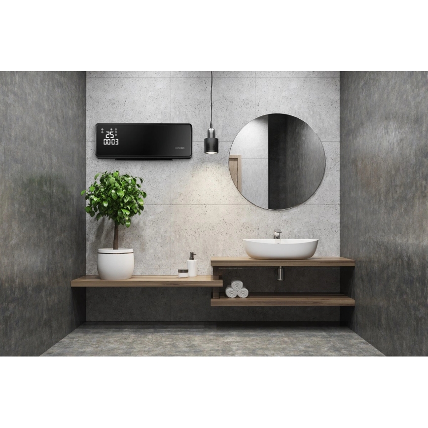 Concept QH4001 - Sähkölämmitin 1000/2000W IP22 musta + kaukosäädin