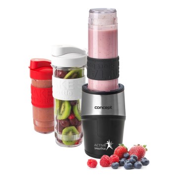 Concept SM3385 - Smoothie blenderi lisävarusteiden kanssa ACTIVE SMOOTHIE 500W/230V musta