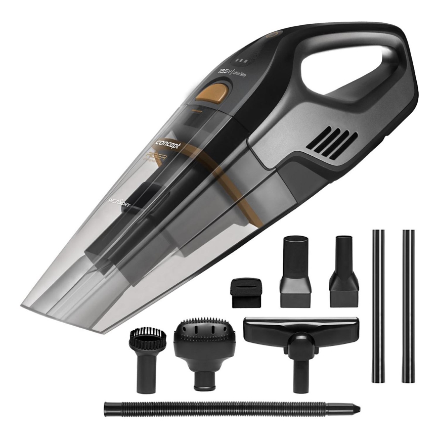 Concept VP4353-Käsi-imuri WET & DRY RISER EXTENSION 110W/18,5V 2200 mAh musta