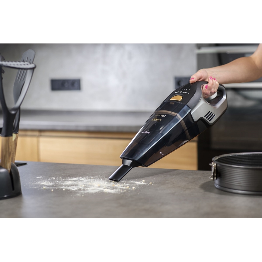 Concept VP4353-Käsi-imuri WET & DRY RISER EXTENSION 110W/18,5V 2200 mAh musta