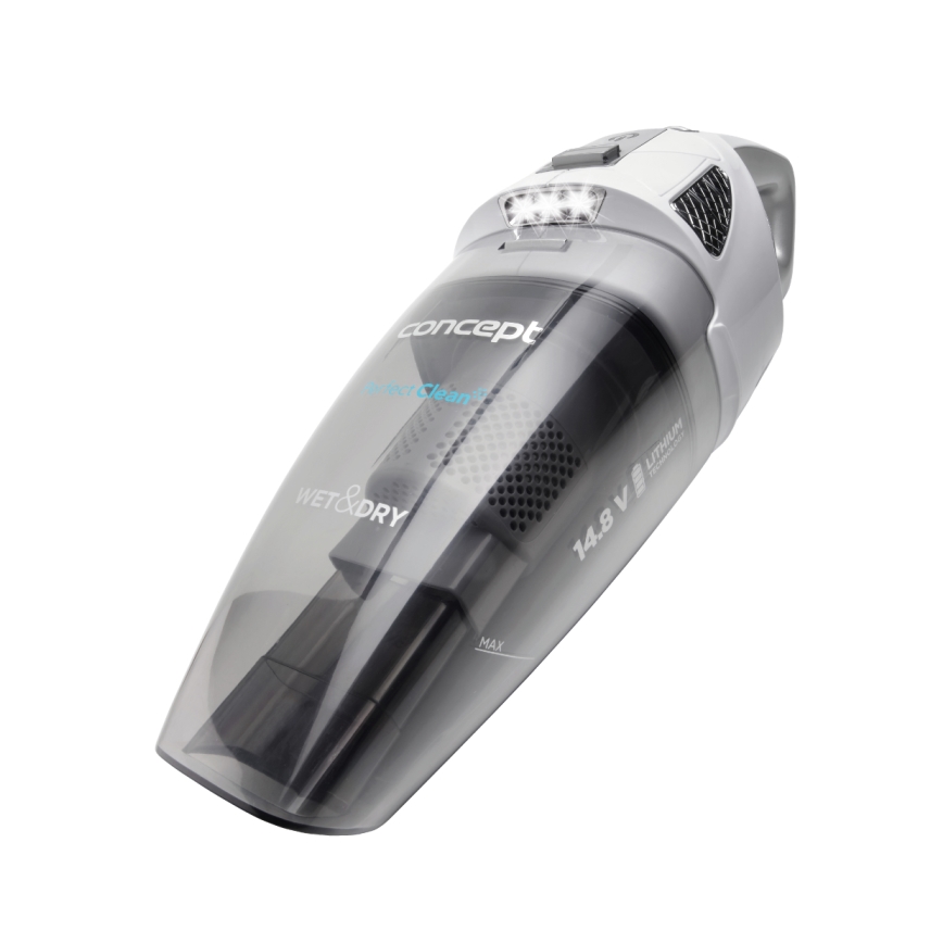 Concept VP4370 - Käsi-imuri WET & DRY PERFECT CLEAN 90W/14,8V 2200 mAh valkoinen