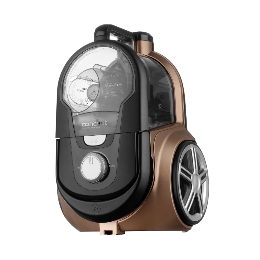 Concept VP5240N - Pussiton pölynimuri 4A RADICAL PET EXPERT 2,5 l 800W/230V pronssi