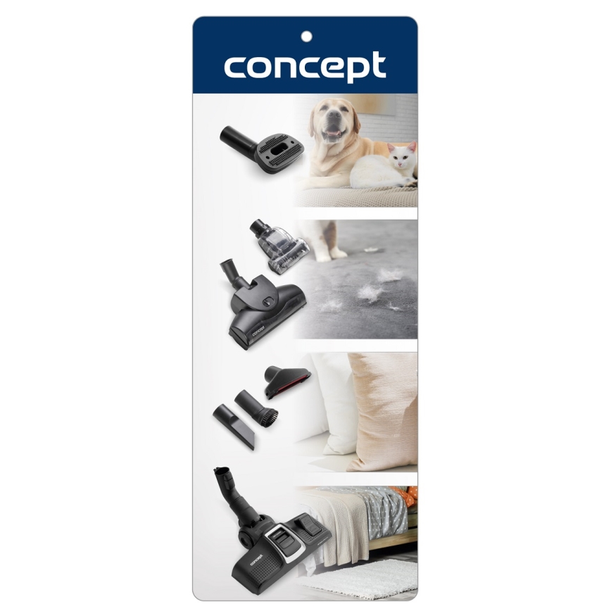 Concept VP5240N - Pussiton pölynimuri 4A RADICAL PET EXPERT 2,5 l 800W/230V pronssi