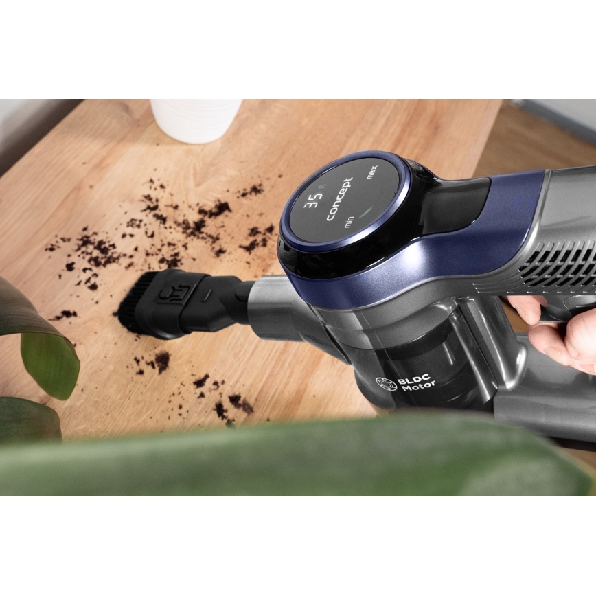 Concept VP6040 - Stick-käsipölynimuri 2in1 ICONIC ANIMAL TELESCOPE 200W/22,2V 2200 mAh sininen