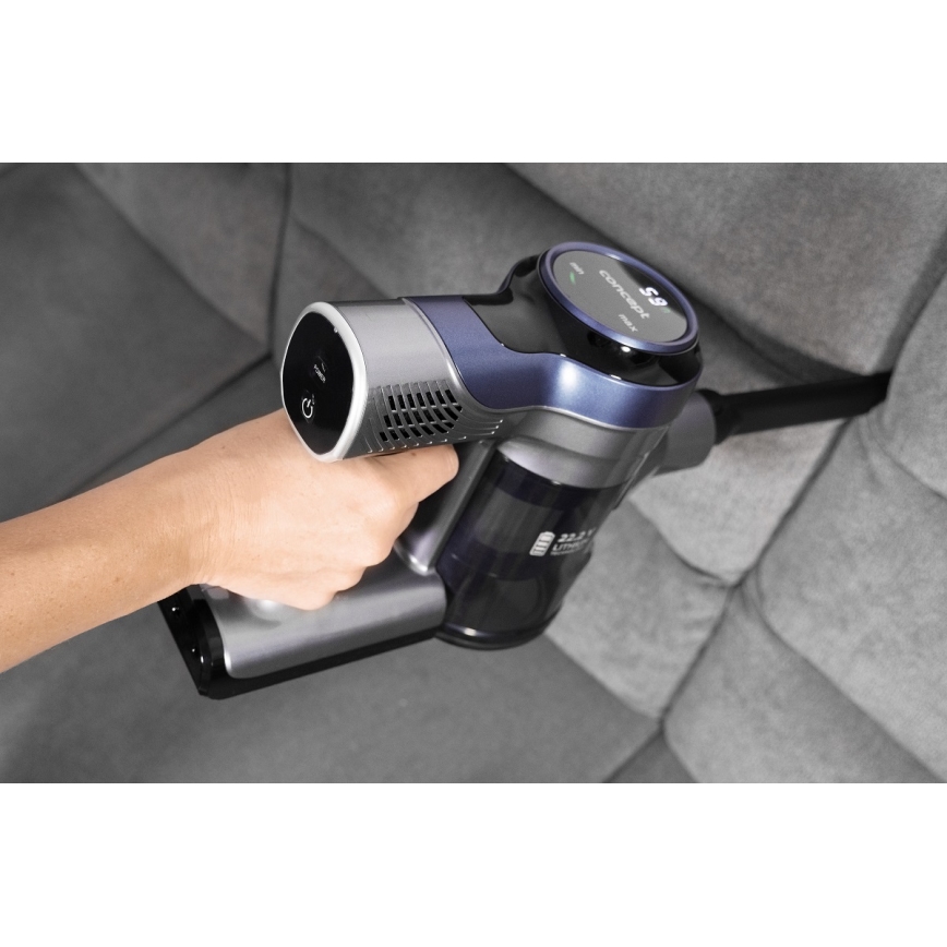 Concept VP6040 - Stick-käsipölynimuri 2in1 ICONIC ANIMAL TELESCOPE 200W/22,2V 2200 mAh sininen