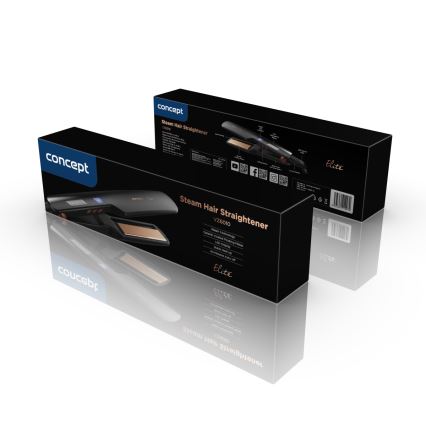 Concept VZ6010 - Höyrysuoristin LED-näytöllä ELITE STEAM BOOST 54W/230V musta
