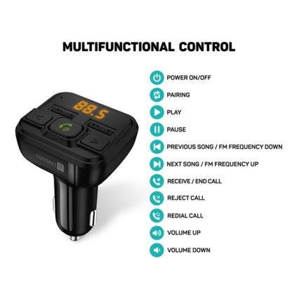 CONNECT IT CCC-8600-BK - FM autolähetin handsfree-toiminnolla musta