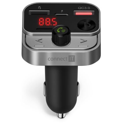 CONNECT IT CCC-8900-AN - FM autolähetin handsfree-toiminnolla musta/hopea