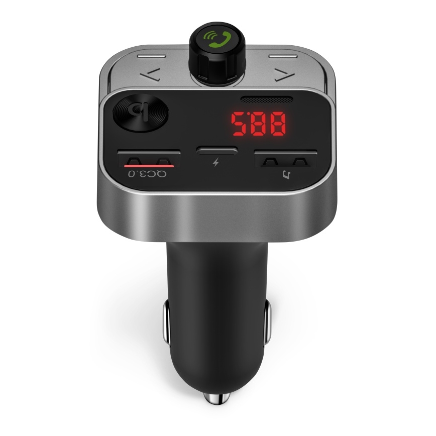 CONNECT IT CCC-8900-AN - FM autolähetin handsfree-toiminnolla musta/hopea