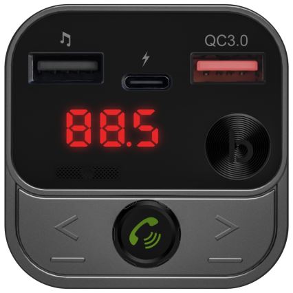 CONNECT IT CCC-8900-AN - FM autolähetin handsfree-toiminnolla musta/hopea