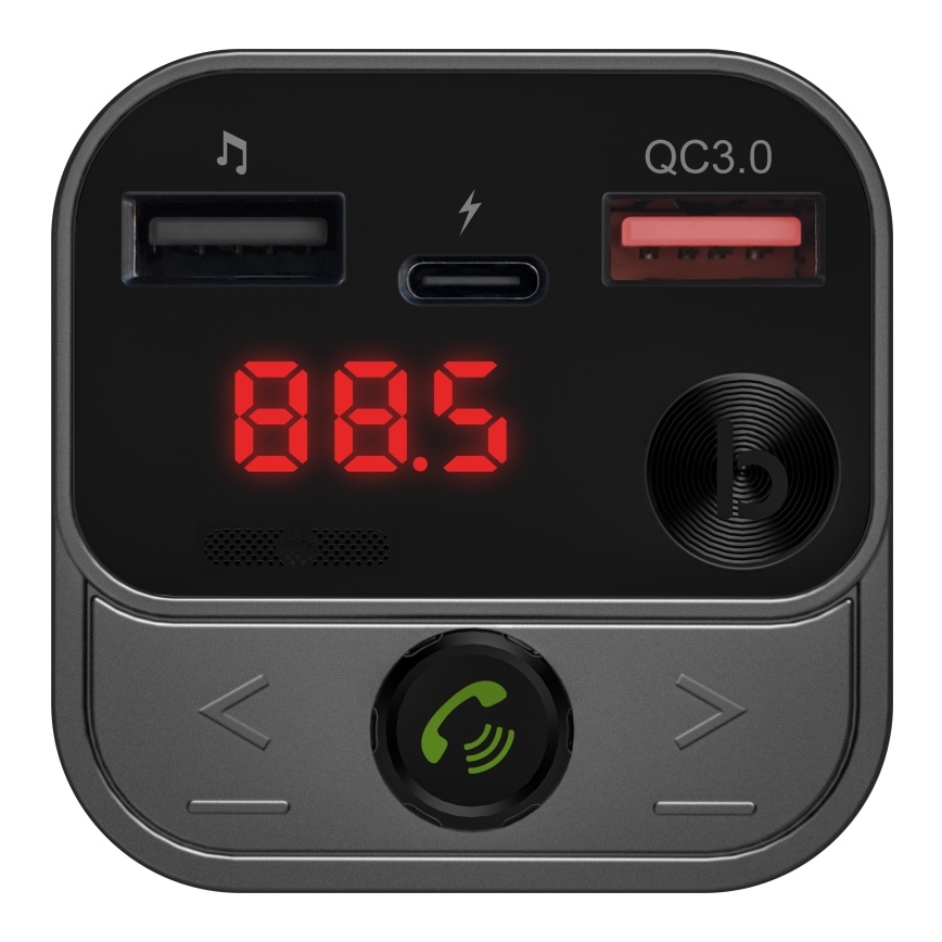 CONNECT IT CCC-8900-AN - FM autolähetin handsfree-toiminnolla musta/hopea