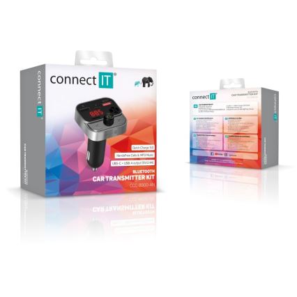 CONNECT IT CCC-8900-AN - FM autolähetin handsfree-toiminnolla musta/hopea