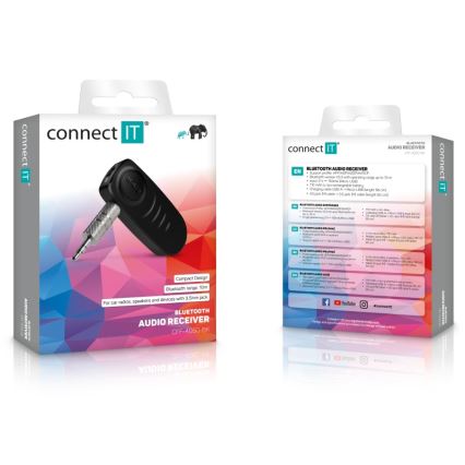 CONNECT IT CFF-4050-BK - Bluetooth audio vastaanotin AUX 110 mAh