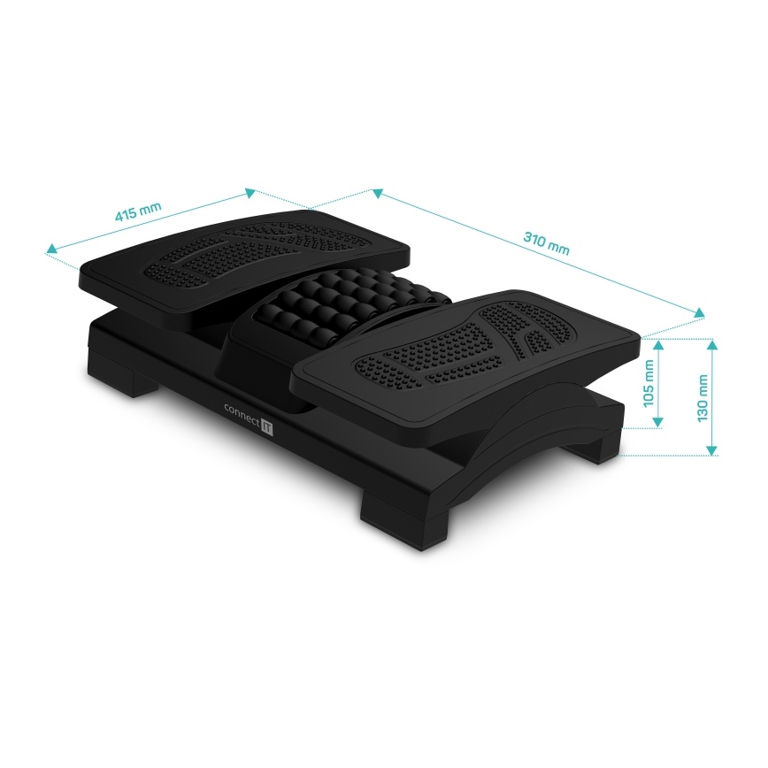 CONNECT IT CFH-4105-BK - Säädettävä musta jalkatuki
