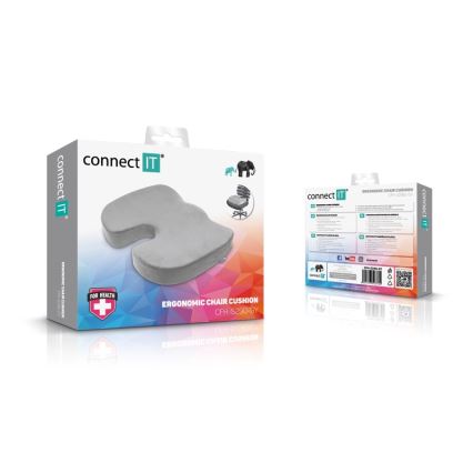 CONNECT IT CFH-5290-GY - Ergonominen tuolinpehmuste harmaa