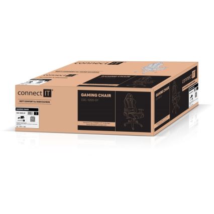 CONNECT IT CGC-1200-GY - Pelituoli Monaco Pro harmaa/musta