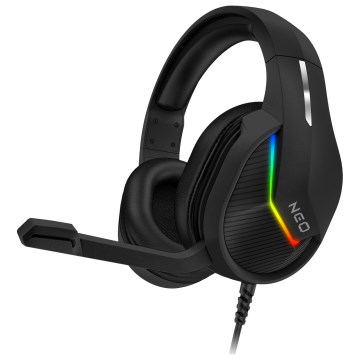CONNECT IT CHP-3595-BK - LED RGB Langalliset pelikuulokkeet mikrofonilla musta
