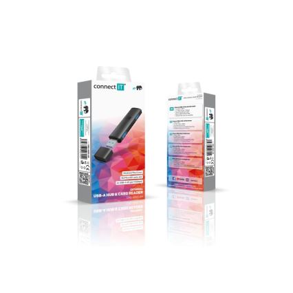 CONNECT IT CHU-4060-AN - USB-A hub muistikortinlukijalla 4in1
