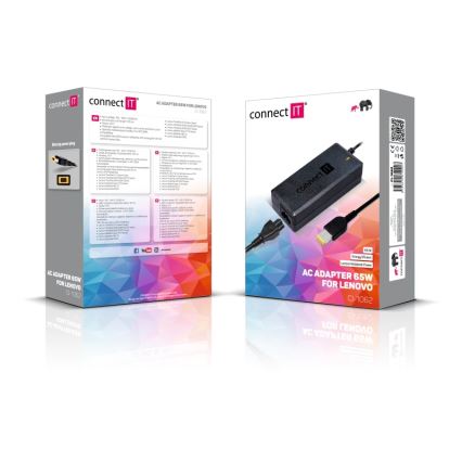 CONNECT IT CI-1062 - Muuntaja Lenovo-kannettaville tietokoneille 65W