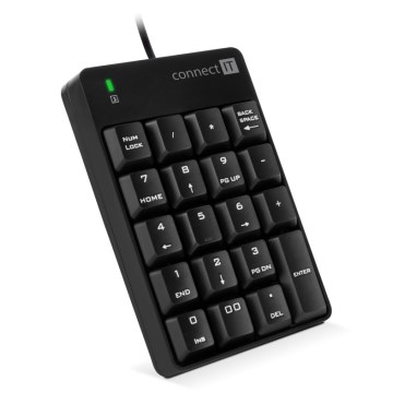 CONNECT IT CKB-0060-BK - Langallinen numeronäppäimistö musta