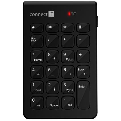 CONNECT IT CKB-0062-BK - Langaton numeronäppäimistö 1xAAA musta