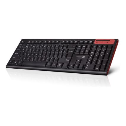 CONNECT IT CKB-3000-CS - Langaton multimedianäppäimistö CZ/SK-lokalisaatiolla 2xAAA musta