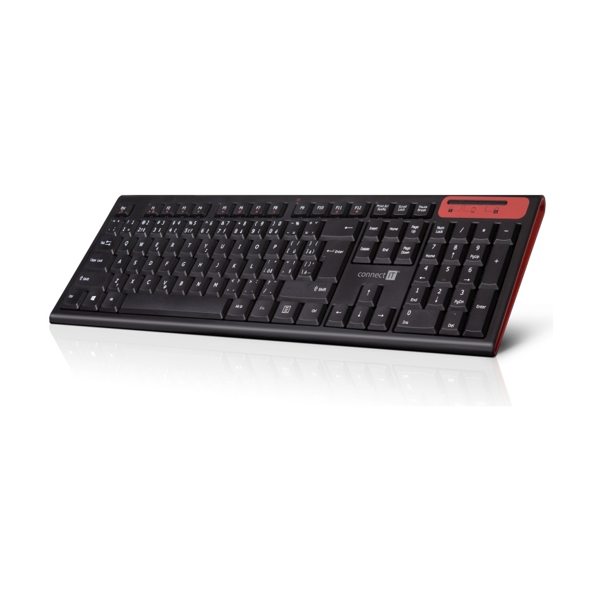 CONNECT IT CKB-3000-CS - Langaton multimedianäppäimistö CZ/SK-lokalisaatiolla 2xAAA musta
