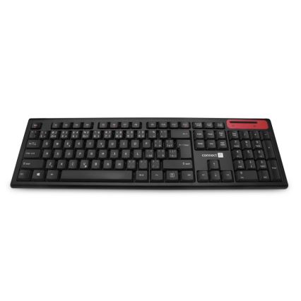 CONNECT IT CKB-3000-CS - Langaton multimedianäppäimistö CZ/SK-lokalisaatiolla 2xAAA musta