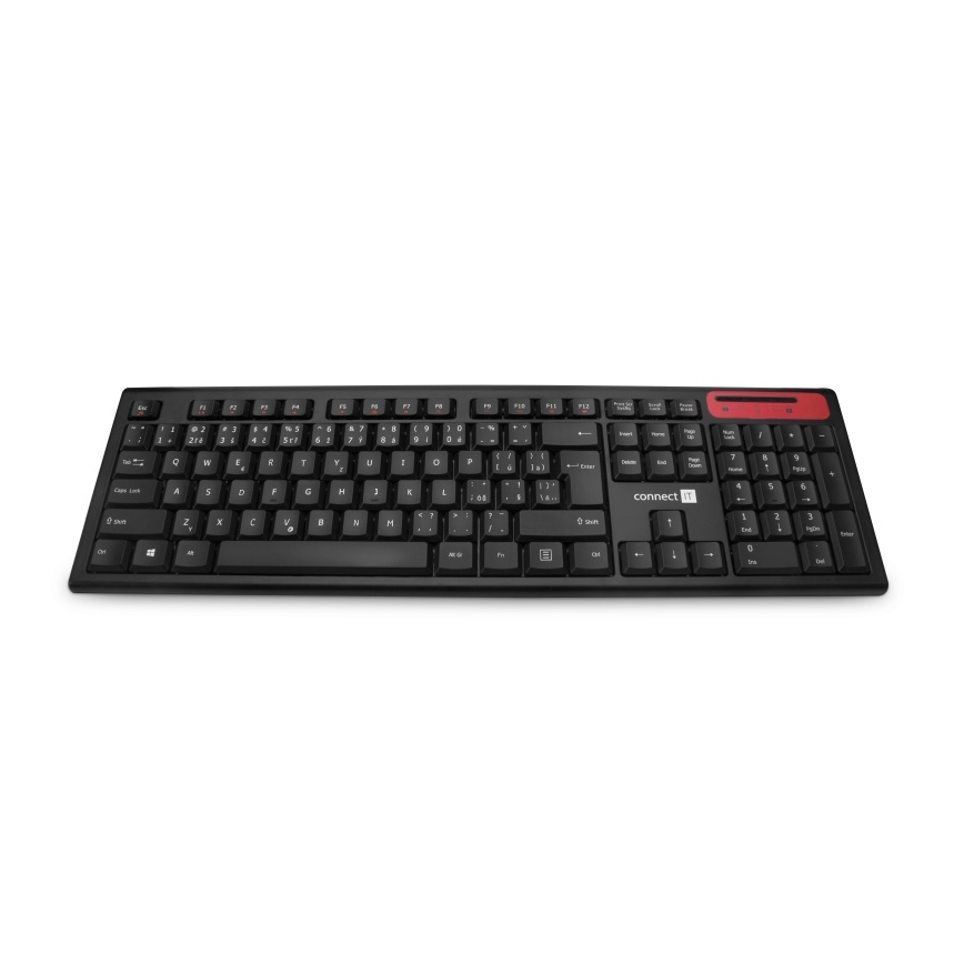 CONNECT IT CKB-3000-CS - Langaton multimedianäppäimistö CZ/SK-lokalisaatiolla 2xAAA musta