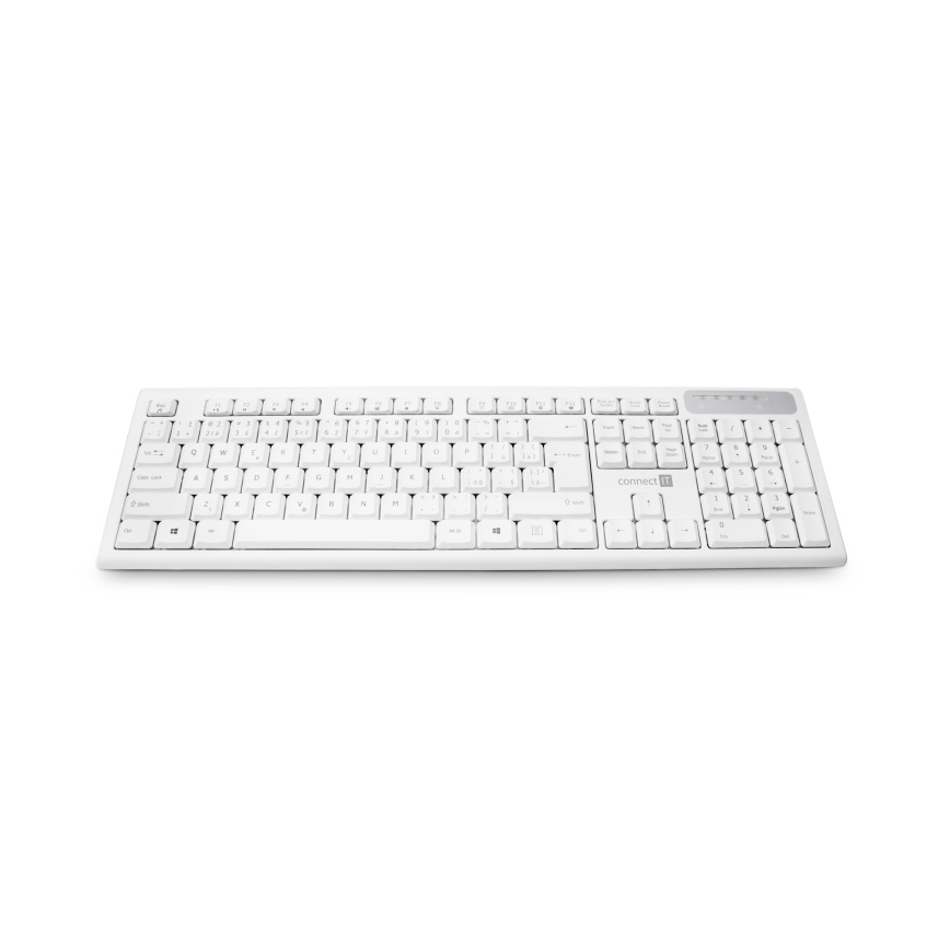 CONNECT IT CKB-3010-CS - Langaton multimedianäppäimistö CZ/SK-lokalisaatiolla 2xAAA valkoinen