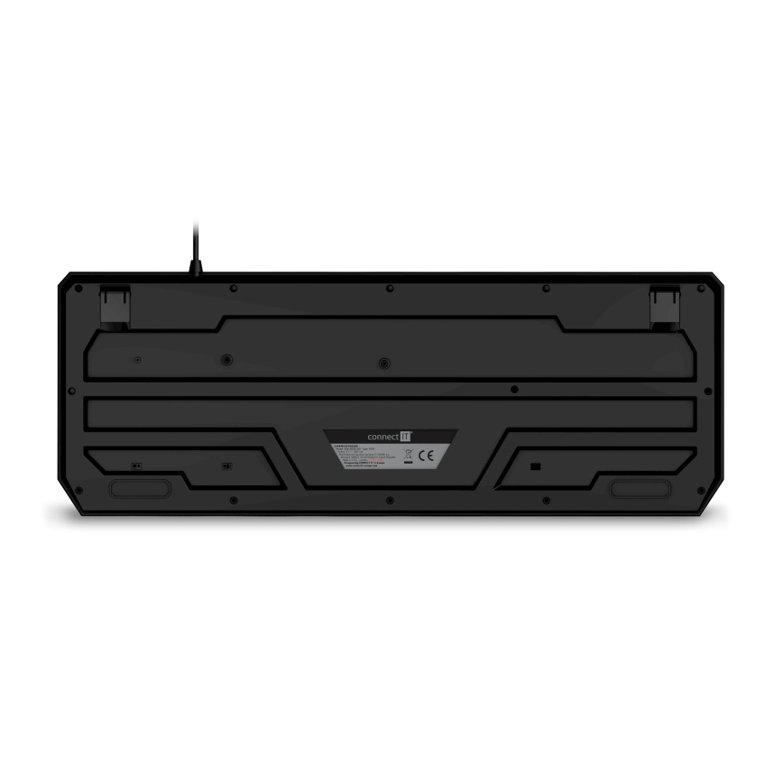 CONNECT IT CKB-3530-DD - LED RGB Langallinen pelinäppäimistö CZ/SK-lokalisaatiolla musta