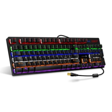 CONNECT IT CKB-3591-CS - LED RGB Langallinen pelinäppäimistö CZ/SK-lokalisaatiolla musta + punainen runko