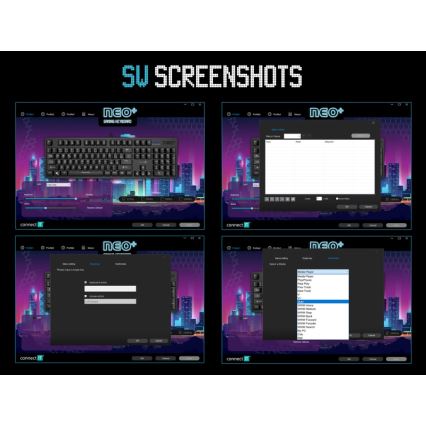CONNECT IT CKB-3591-CS - LED RGB Langallinen pelinäppäimistö CZ/SK-lokalisaatiolla musta + punainen runko