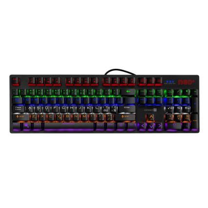 CONNECT IT CKB-3591-CS - LED RGB Langallinen pelinäppäimistö CZ/SK-lokalisaatiolla musta + punainen runko