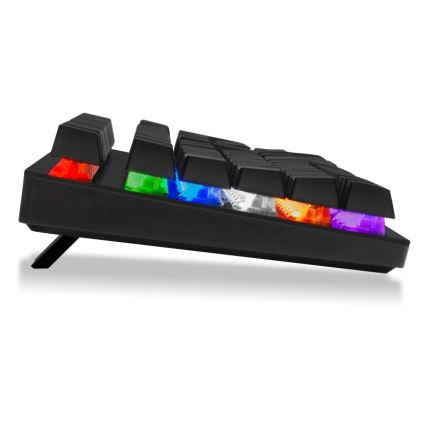 CONNECT IT CKB-3591-CS - LED RGB Langallinen pelinäppäimistö CZ/SK-lokalisaatiolla musta + punainen runko