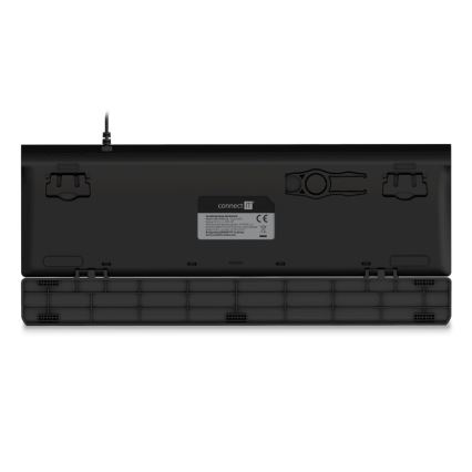 CONNECT IT CKB-7050-CS - LED RGB Langallinen pelinäppäimistö CZ/SK-lokalisaatiolla musta