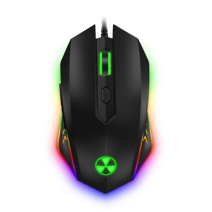 CONNECT IT CKM-3200-CS - LED RGB Langallinen pelinäppäimistö ja pelaaminen hiiri 1200/1800/2400/3600 DPI CZ/SK-lokalisaatiolla musta