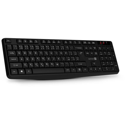 CONNECT IT CKM-4500-CS - Langaton näppäimistö ja hiiri 1000 DPI CZ/SK-lokalisaatiolla 1xAAA + 1xAA musta
