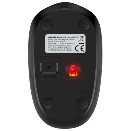 CONNECT IT CKM-4500-CS - Langaton näppäimistö ja hiiri 1000 DPI CZ/SK-lokalisaatiolla 1xAAA + 1xAA musta