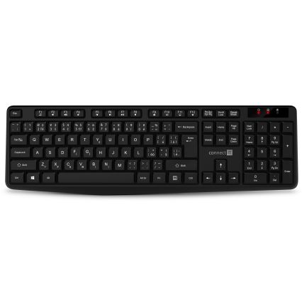 CONNECT IT CKM-4500-CS - Langaton näppäimistö ja hiiri 1000 DPI CZ/SK-lokalisaatiolla 1xAAA + 1xAA musta
