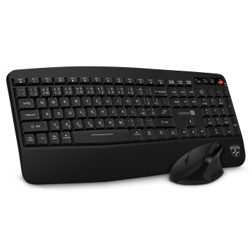 CONNECT IT CKM-6010-CS - Ergonominen langaton näppäimistö ja hiiri 800/1200/1600/2400 DPI CZ/SK-lokalisaatiolla 1xAA + 2xAAA musta